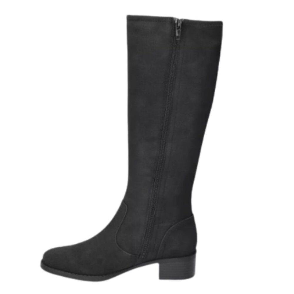 NWOB- Easy Spirit Tucker Black Fabric Knee High Boot Size 8.5